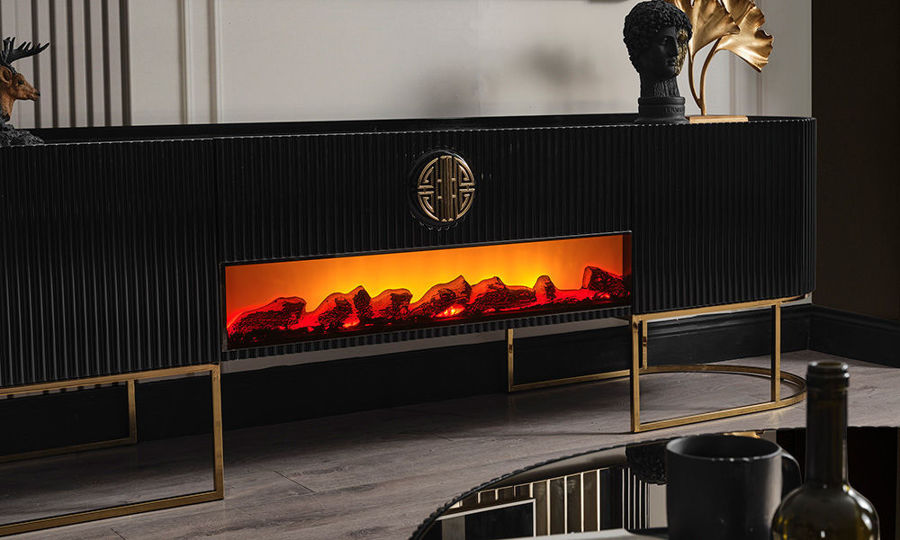 Gucci Siyah Gold Yemek Odası Takımı resmi